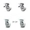 Service Caster 5 Inch Semi Steel Caster Set with Roller Bearings 2 Brakes 2 Swivel Locks SCC SCC-TTL30S520-SSR-2-BSL-2 - alternate 1